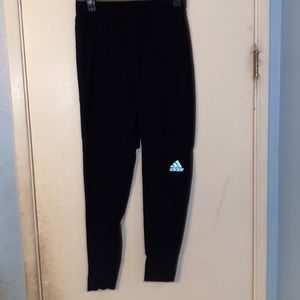 Black and White Adidas Men Sweatpants